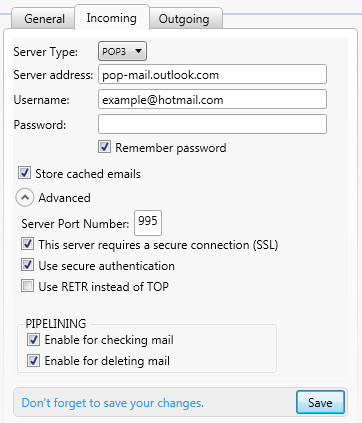 How to configure Hotmail, Outlook.com, and Live Email for Communicator -  Tobii Dynavox ES